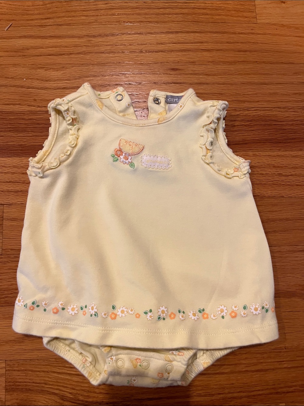 Cater’s Yellow Baby Dress & Bloomers Romper
